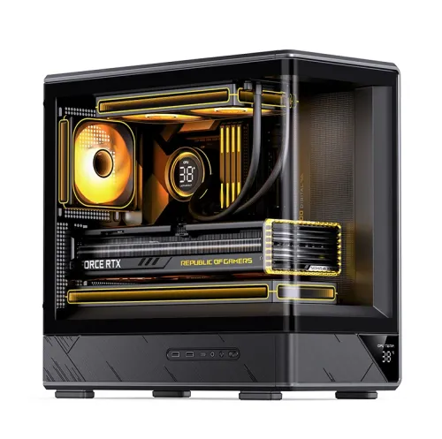Case PC JONSBO M-ATX D200 Black – GPU 410mm| AIO 240mm| M-ATX
